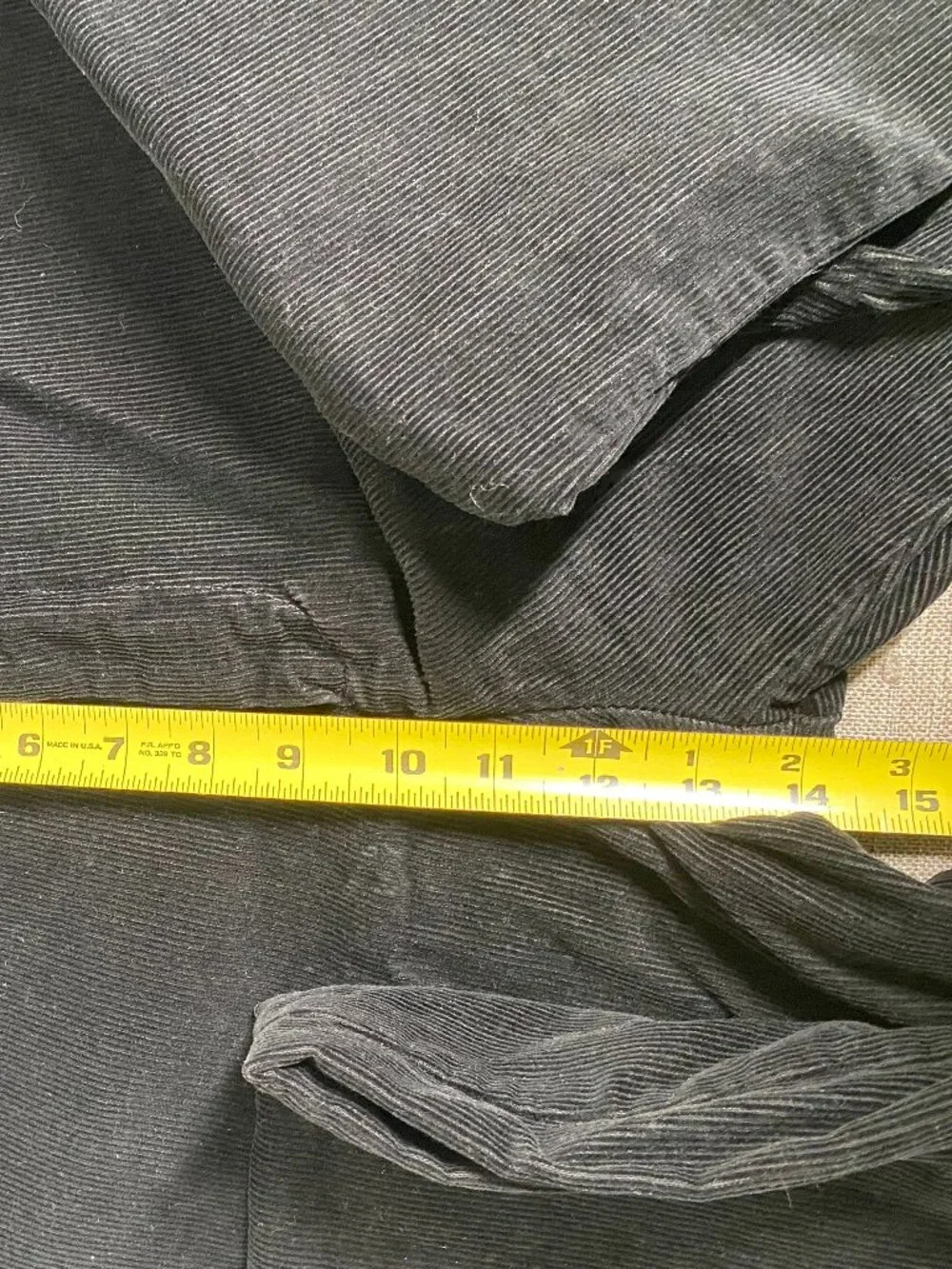 Croft & Barrow Corduroy Dress Pants Men's 40 x 32 High Rise Black Casual